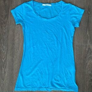 Zara Basic Blue Short Sleeve Tee